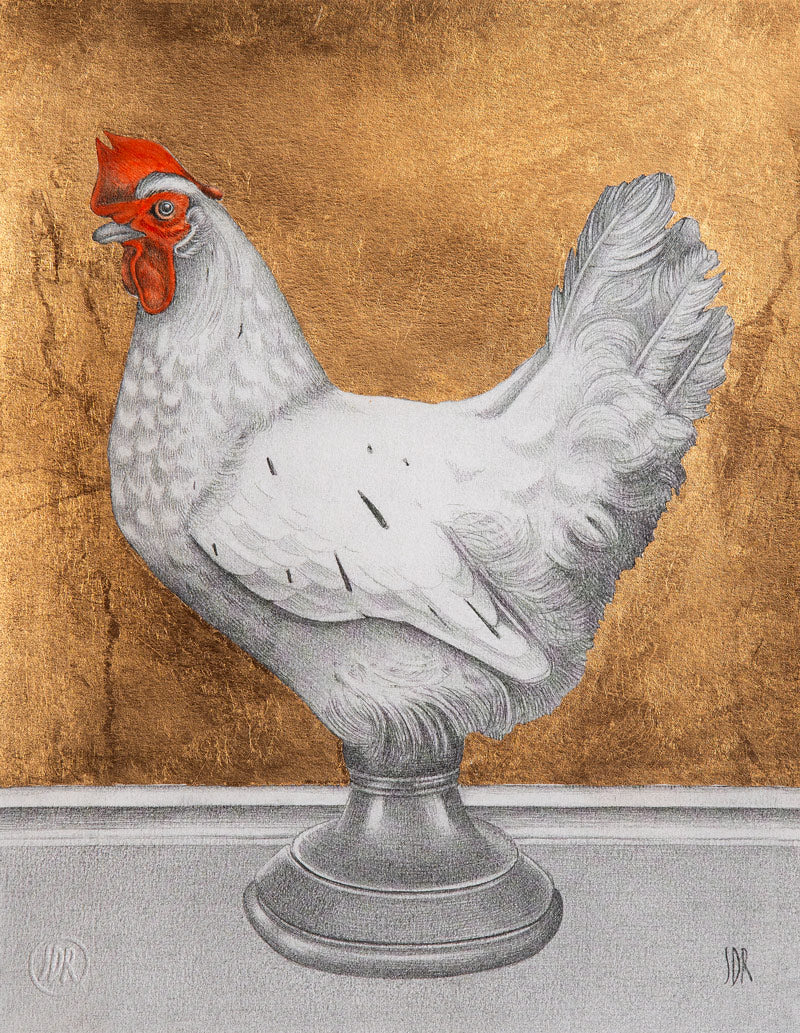 Gallina - Stampa dorata