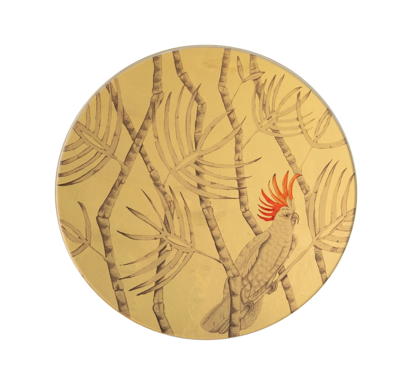 Parrot Subject I - Gold on Glass