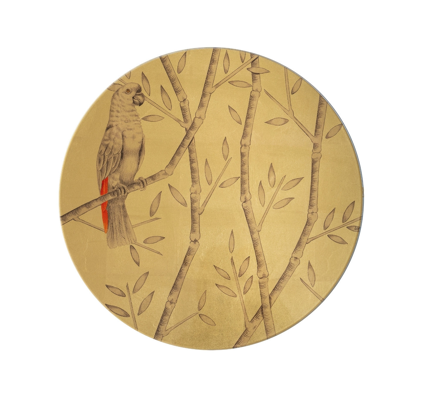 Pappagallo Soggetto IV - Oro su Vetro