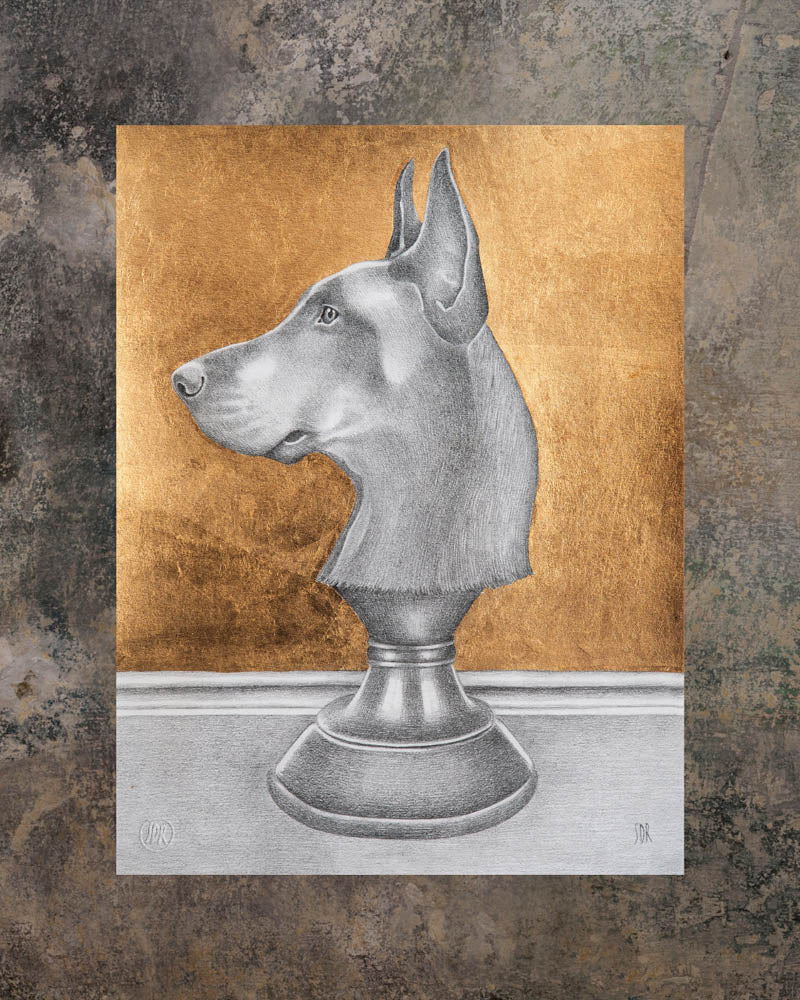 Doberman - Golden print