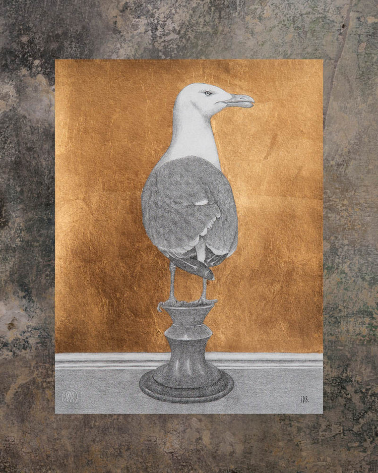 Seagull - Golden print