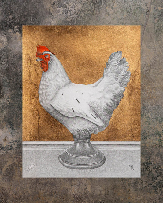 Hen - Golden print