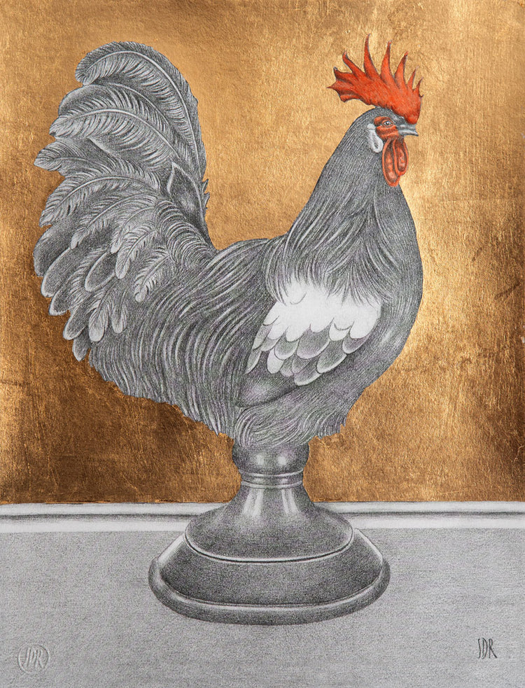 Rooster - Golden print