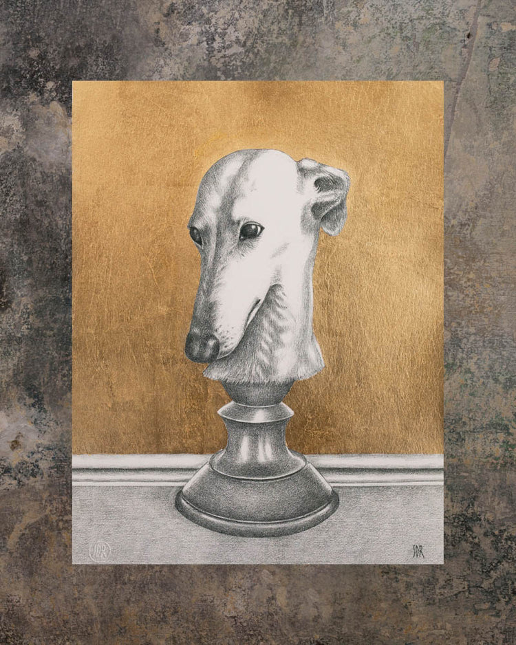 Greyhound - Golden print