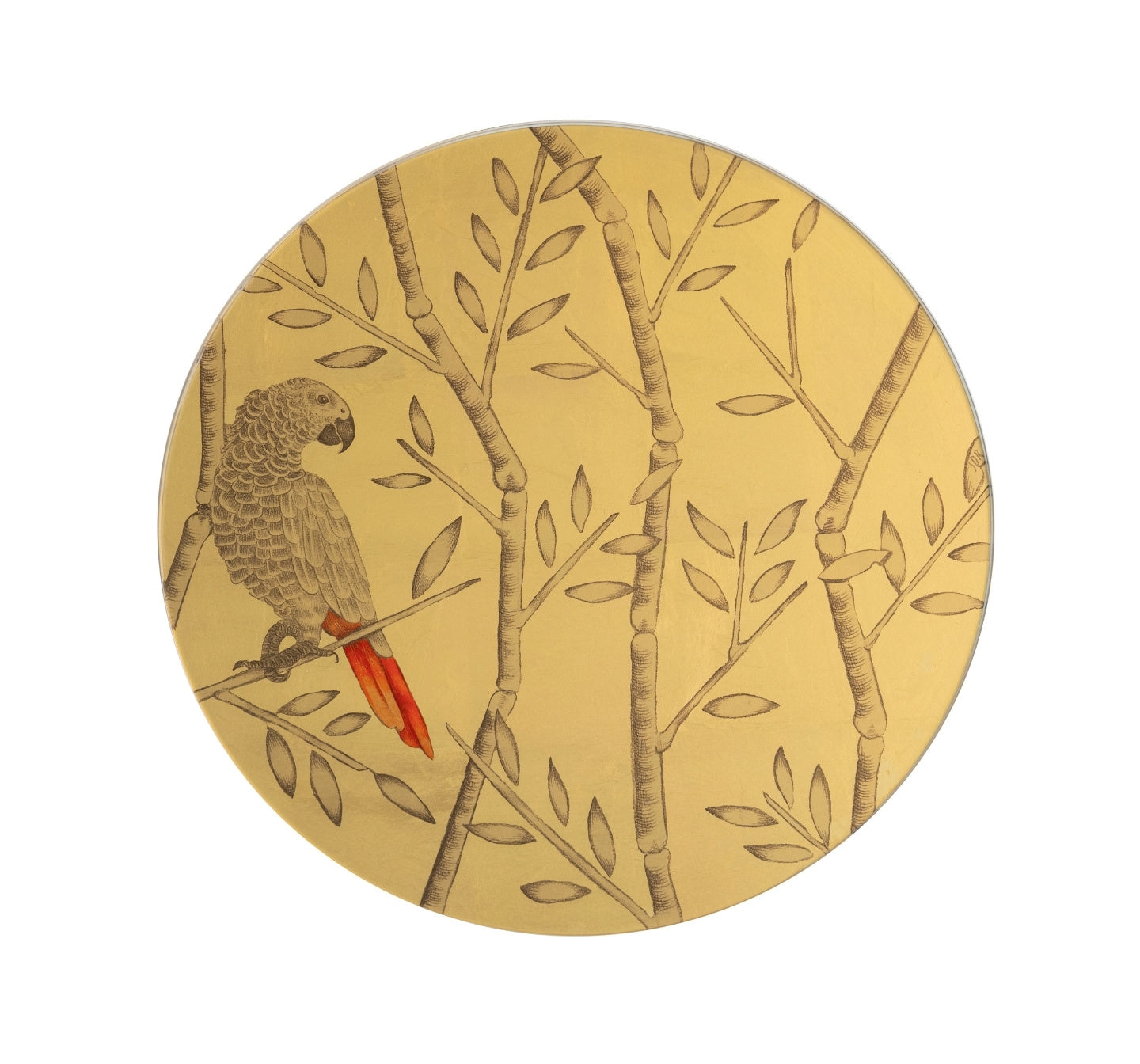 Pappagallo Soggetto II - Oro su Vetro