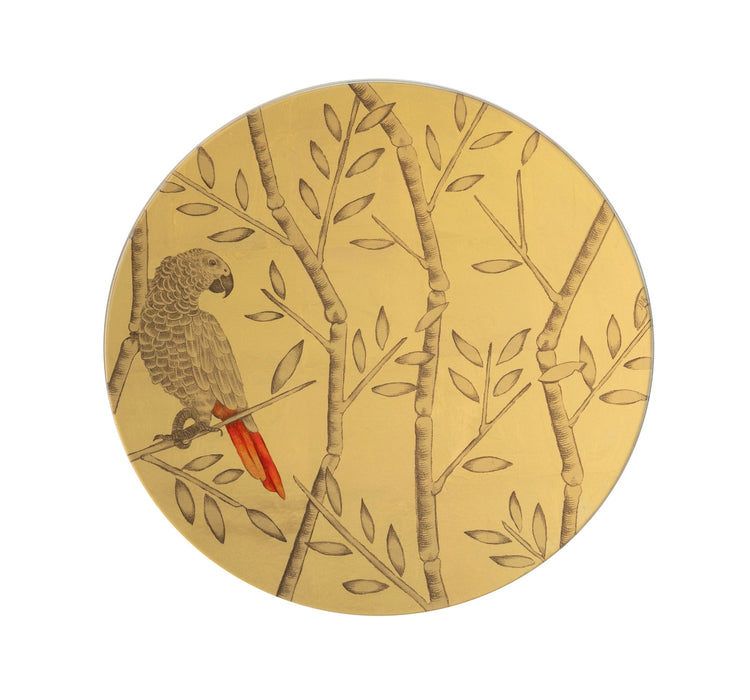 Parrot Subject II - Gold on Glass