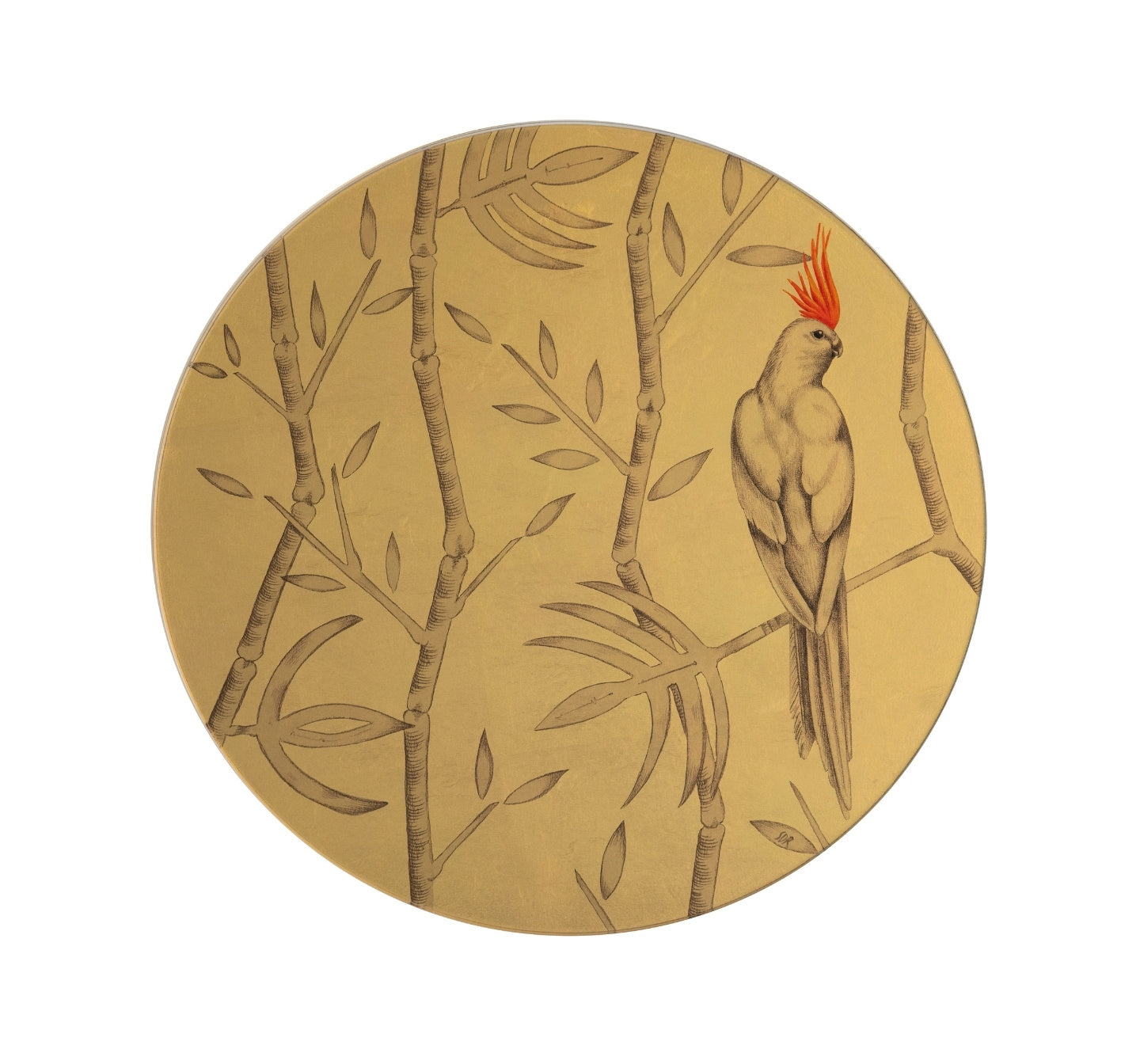 Pappagallo Soggetto III - Oro su Vetro