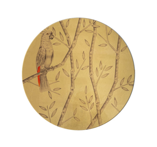 Pappagallo Soggetto IV - Oro su Vetro