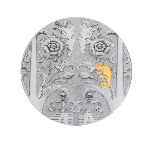 Stucco soggetto II - Oro e Grafite su Vetro