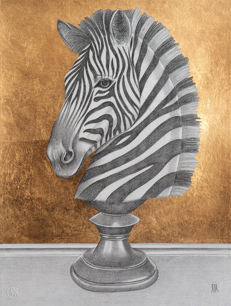 Zebra - Golden print