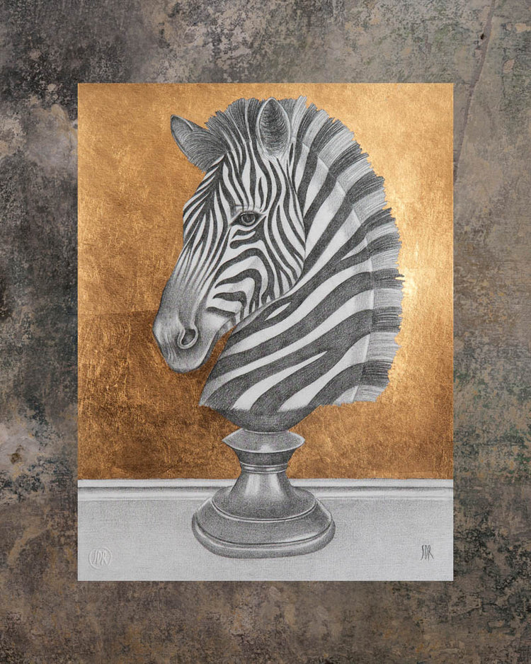 Zebra - Golden print